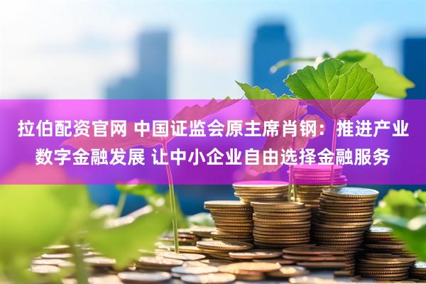 拉伯配资官网 中国证监会原主席肖钢：推进产业数字金融发展 让中小企业自由选择金融服务